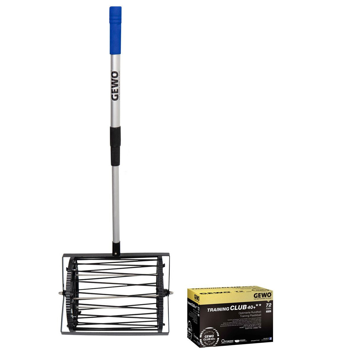 Gewo Zestaw 1x Łapacz Piłek+1x Piłki Training Club 40+**72 szt.