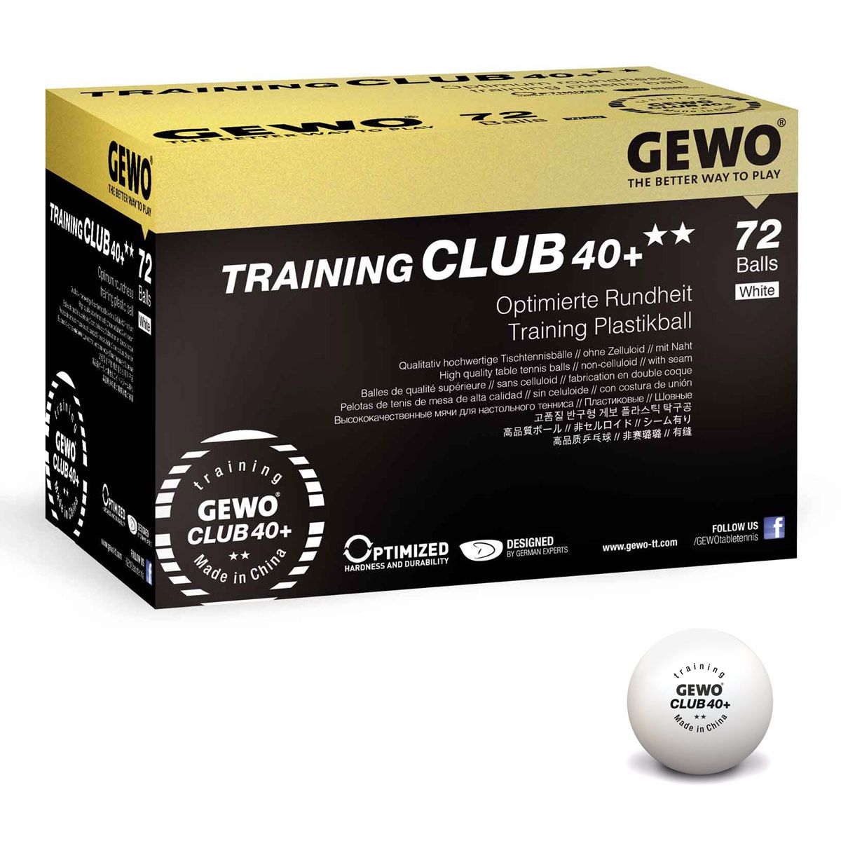Piłki treningowe Gewo Training Club 40+** 4x72 szt. pomarańczowe