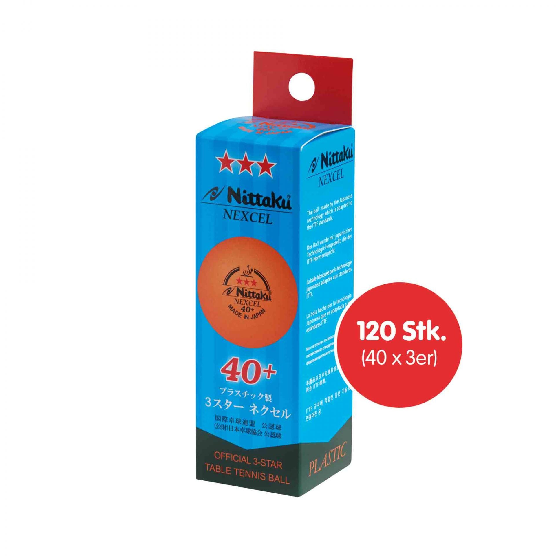 Nittaku Nexcel 40+*** pomarańczowa (120)