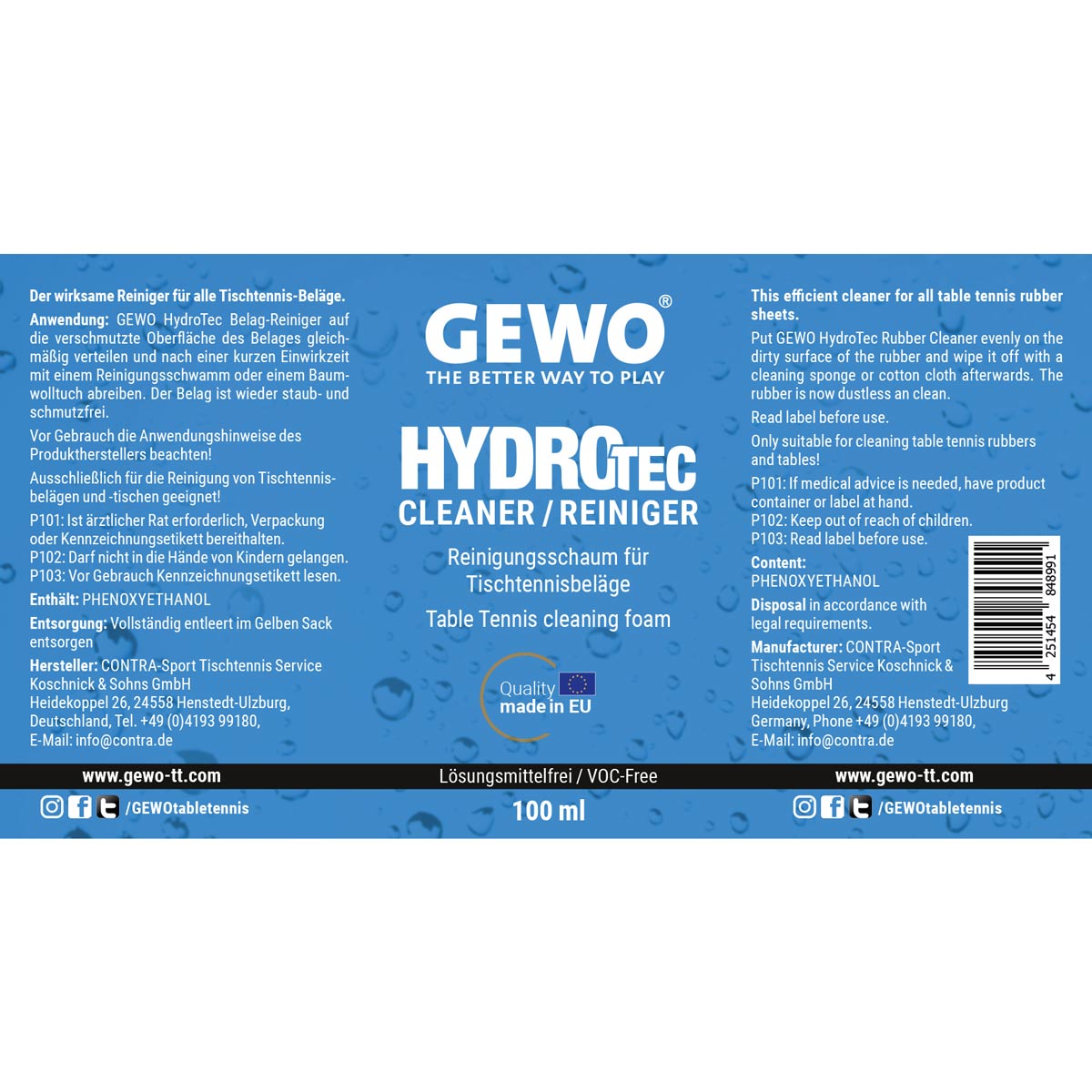 Pianka czyszcząca Gewo HydroTec 100ML