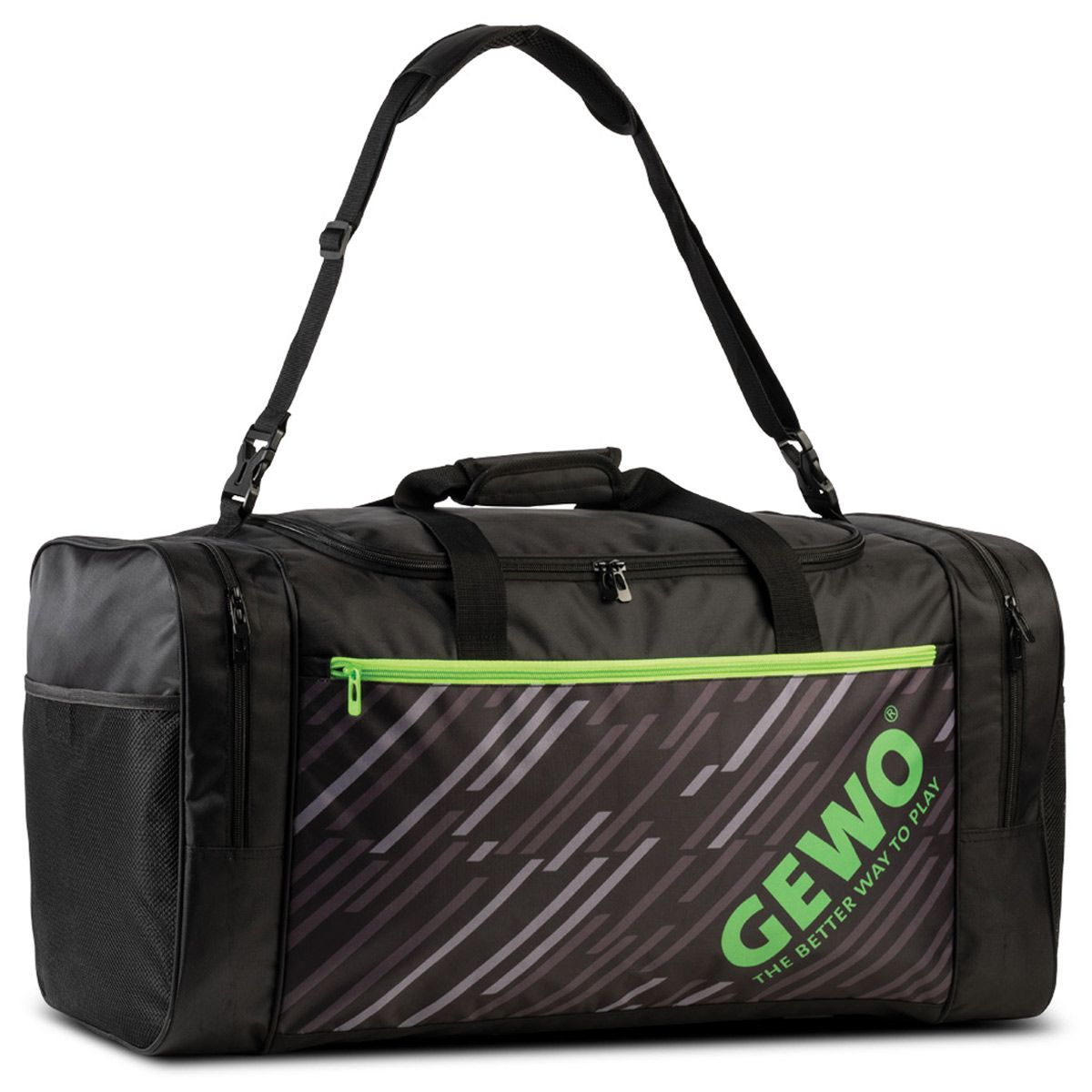 Gewo Torba sportowa Stripes XL czarno-limonkowa