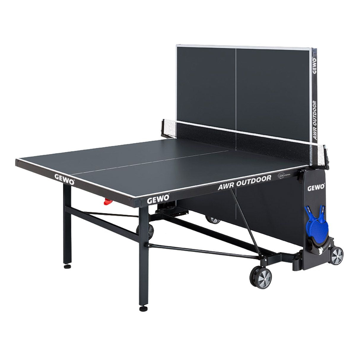 Gewo stół AWR Outdoor z 2 rakietkami i piłkami szary