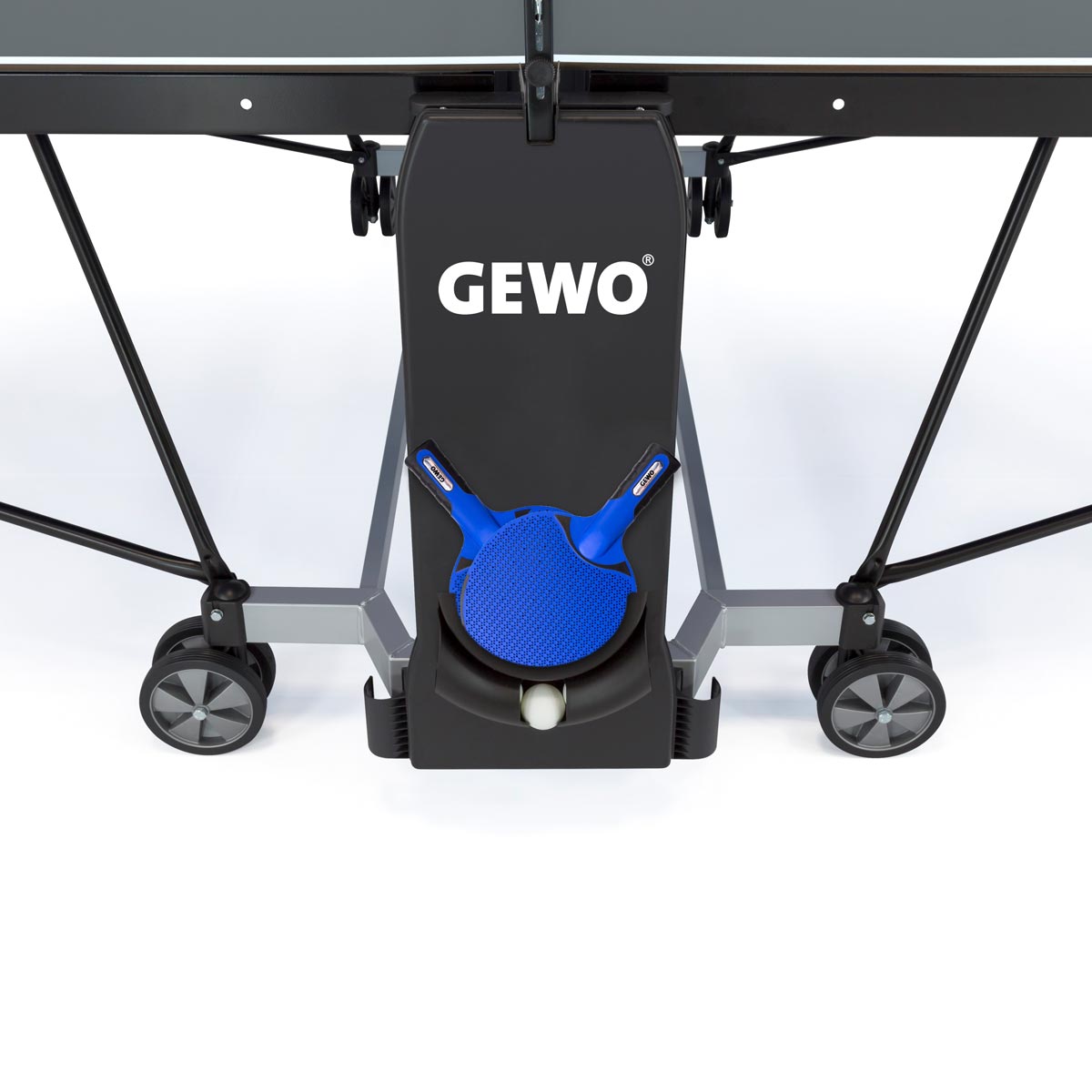 Gewo stół AWR Outdoor z 2 rakietkami i piłkami szary