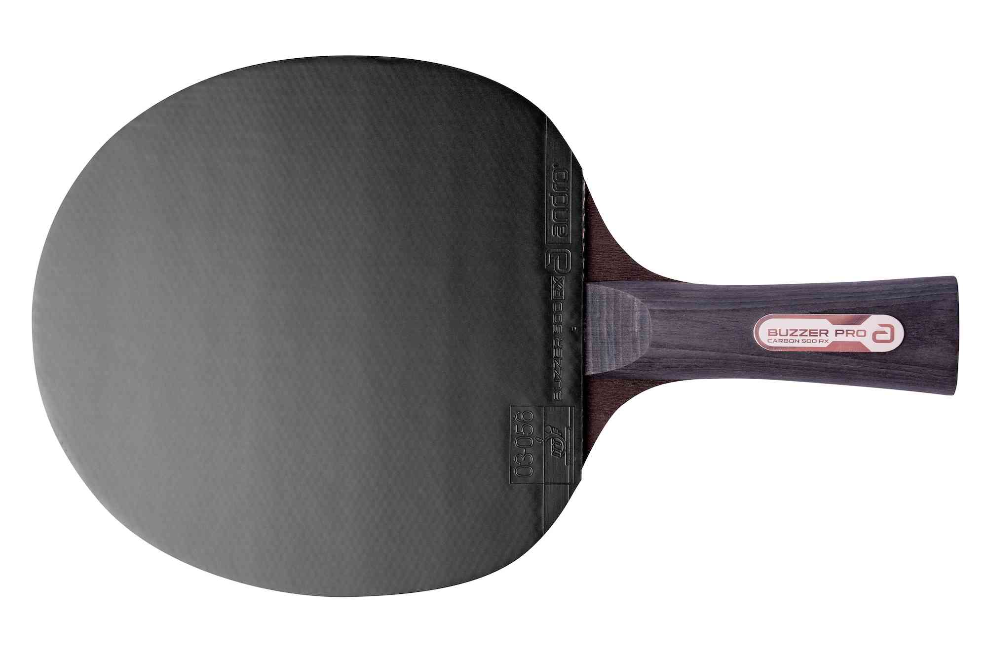 Andro Zestaw rakietek Buzzer Pro Carbon 500 RX czarno/czerwony z wklęsłą rączką