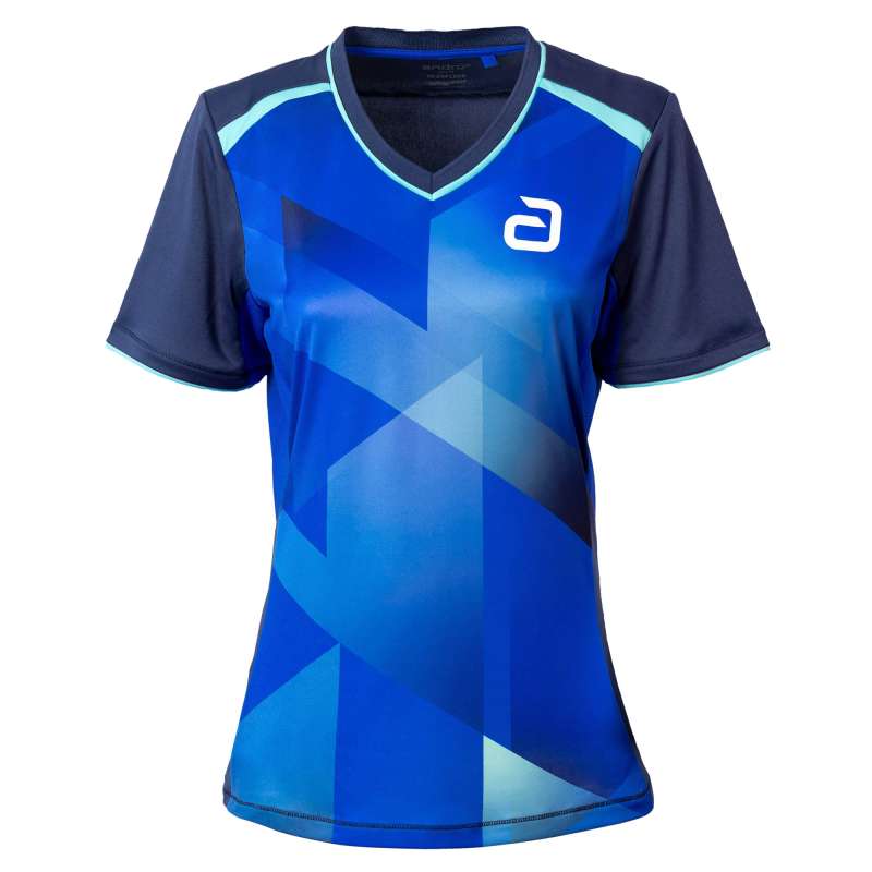 Andro koszulka Lanton damska ciemnoniebieska/niebieska