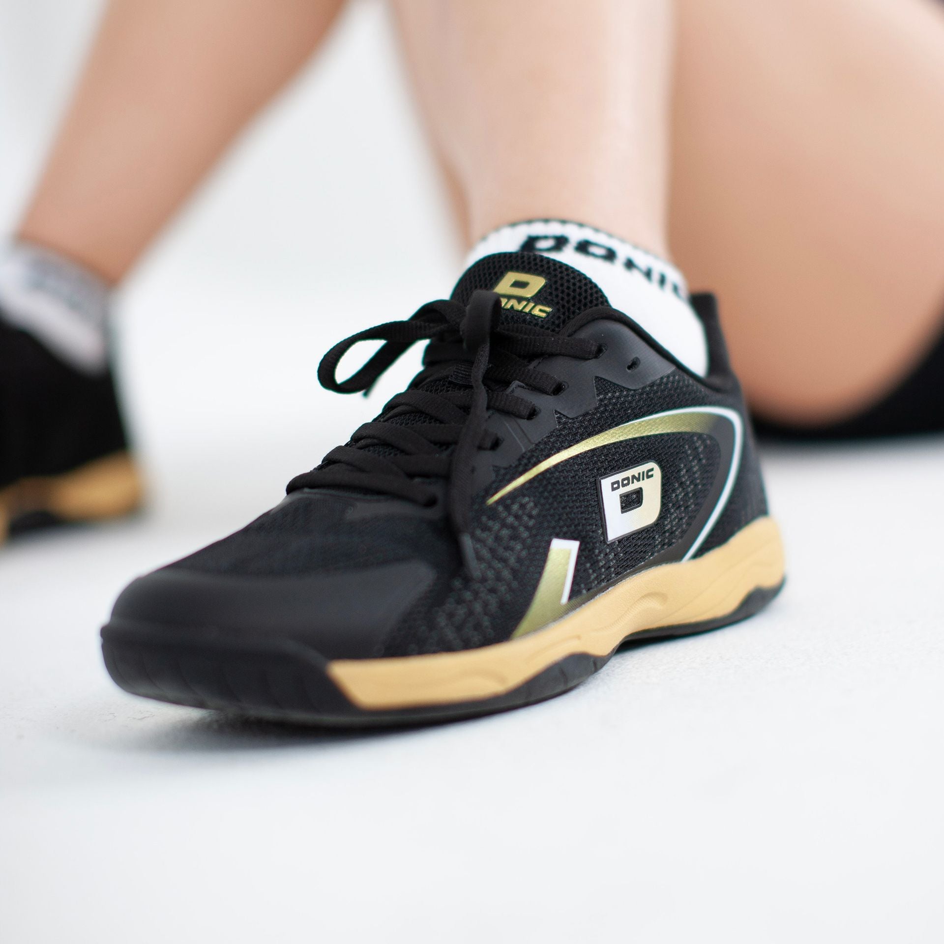 Buty Donic Competition Panther czarno/złoto/białe