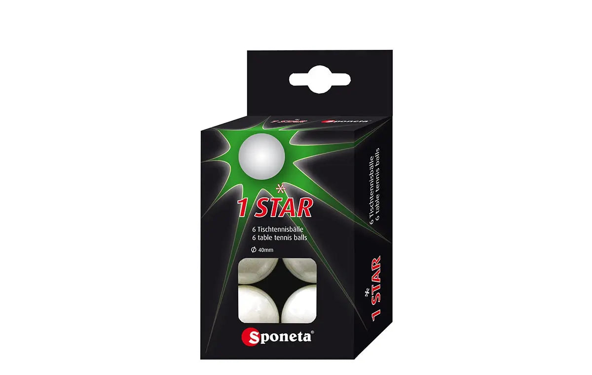 Sponeta TT-ball * (6) white Sponeta SE - tabletennisstore.eu